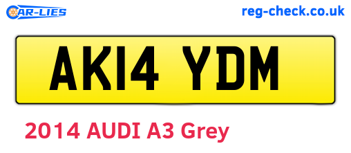 AK14YDM are the vehicle registration plates.