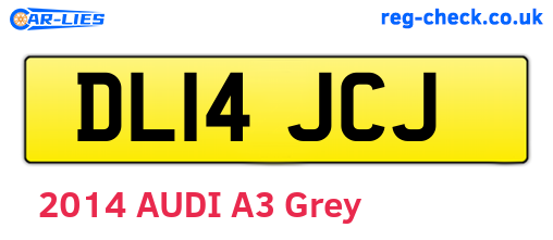 DL14JCJ are the vehicle registration plates.
