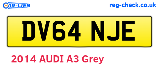 DV64NJE are the vehicle registration plates.
