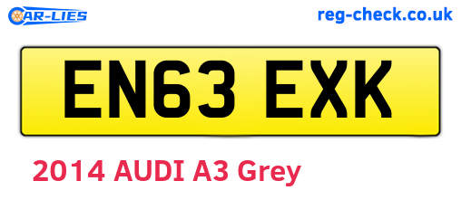 EN63EXK are the vehicle registration plates.