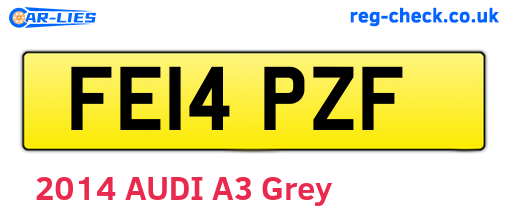 FE14PZF are the vehicle registration plates.