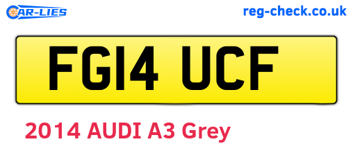 FG14UCF are the vehicle registration plates.