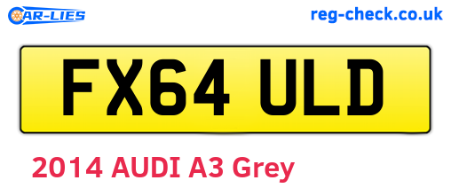FX64ULD are the vehicle registration plates.