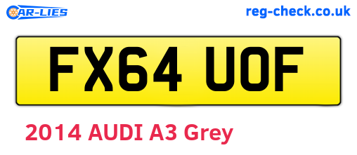 FX64UOF are the vehicle registration plates.
