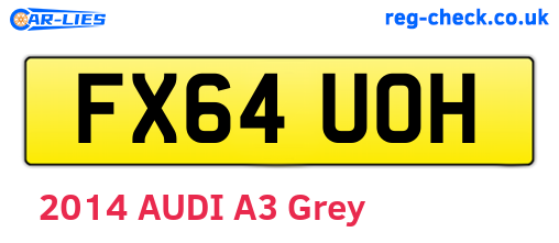FX64UOH are the vehicle registration plates.