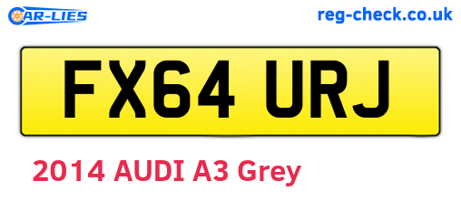 FX64URJ are the vehicle registration plates.