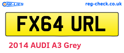FX64URL are the vehicle registration plates.