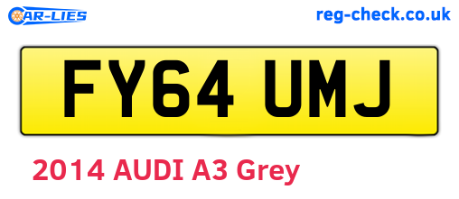 FY64UMJ are the vehicle registration plates.