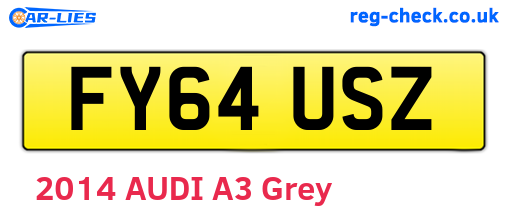 FY64USZ are the vehicle registration plates.