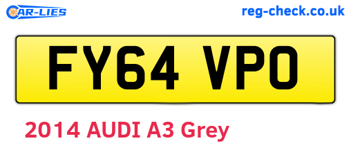 FY64VPO are the vehicle registration plates.
