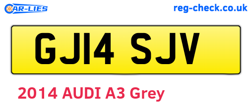 GJ14SJV are the vehicle registration plates.
