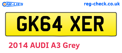 GK64XER are the vehicle registration plates.