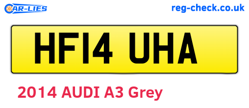 HF14UHA are the vehicle registration plates.