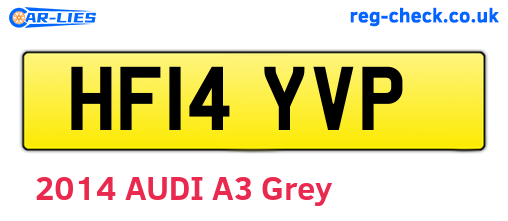 HF14YVP are the vehicle registration plates.