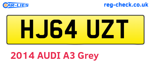 HJ64UZT are the vehicle registration plates.