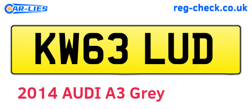 KW63LUD are the vehicle registration plates.