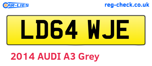LD64WJE are the vehicle registration plates.
