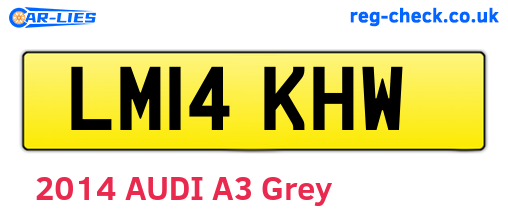 LM14KHW are the vehicle registration plates.