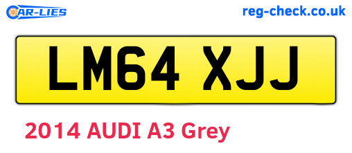 LM64XJJ are the vehicle registration plates.