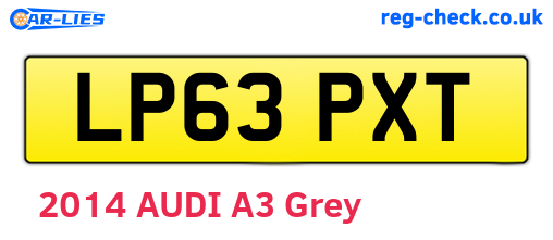 LP63PXT are the vehicle registration plates.