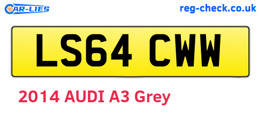 LS64CWW are the vehicle registration plates.