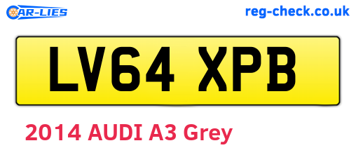 LV64XPB are the vehicle registration plates.