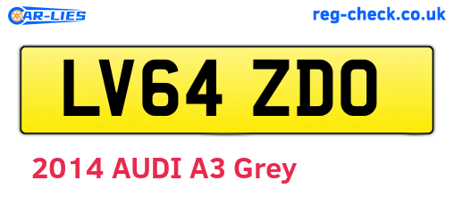 LV64ZDO are the vehicle registration plates.