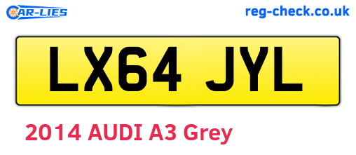 LX64JYL are the vehicle registration plates.