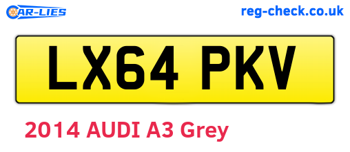 LX64PKV are the vehicle registration plates.