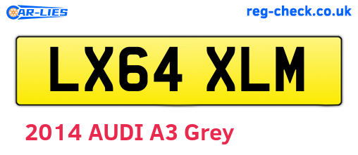 LX64XLM are the vehicle registration plates.