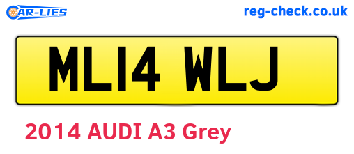 ML14WLJ are the vehicle registration plates.