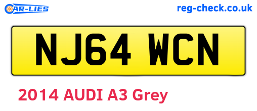 NJ64WCN are the vehicle registration plates.