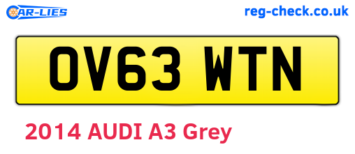 OV63WTN are the vehicle registration plates.