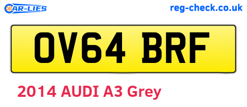 OV64BRF are the vehicle registration plates.