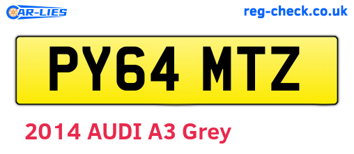 PY64MTZ are the vehicle registration plates.