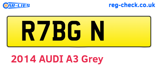 R7BGN are the vehicle registration plates.