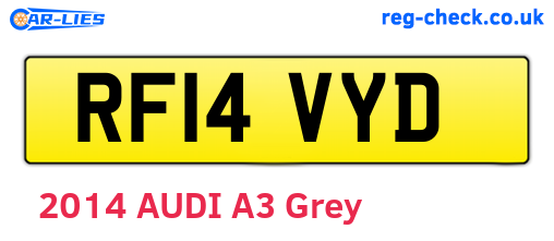 RF14VYD are the vehicle registration plates.