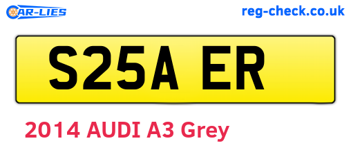 S25AER are the vehicle registration plates.