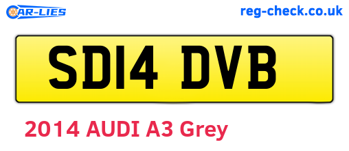 SD14DVB are the vehicle registration plates.