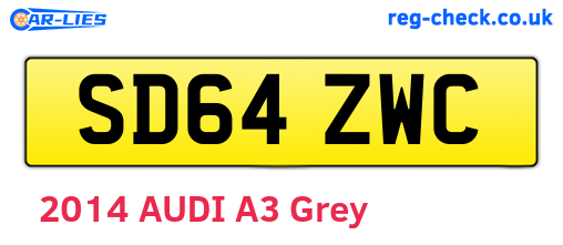 SD64ZWC are the vehicle registration plates.