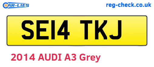 SE14TKJ are the vehicle registration plates.