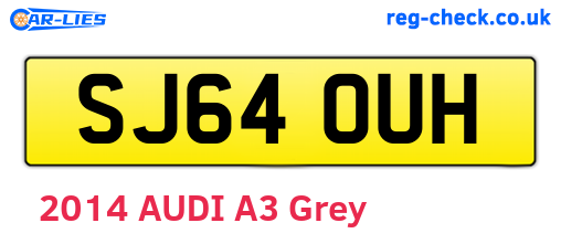 SJ64OUH are the vehicle registration plates.