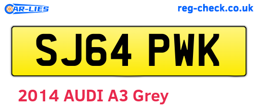 SJ64PWK are the vehicle registration plates.
