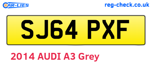 SJ64PXF are the vehicle registration plates.