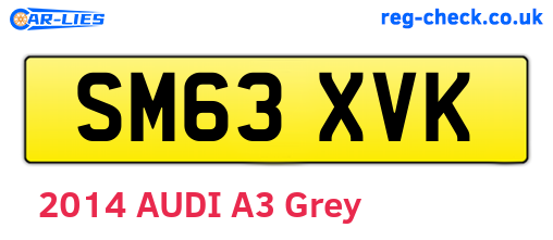 SM63XVK are the vehicle registration plates.