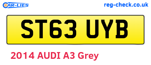 ST63UYB are the vehicle registration plates.