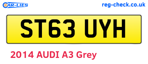 ST63UYH are the vehicle registration plates.