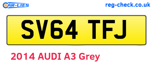 SV64TFJ are the vehicle registration plates.