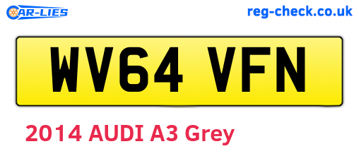 WV64VFN are the vehicle registration plates.