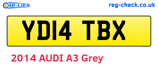 YD14TBX are the vehicle registration plates.